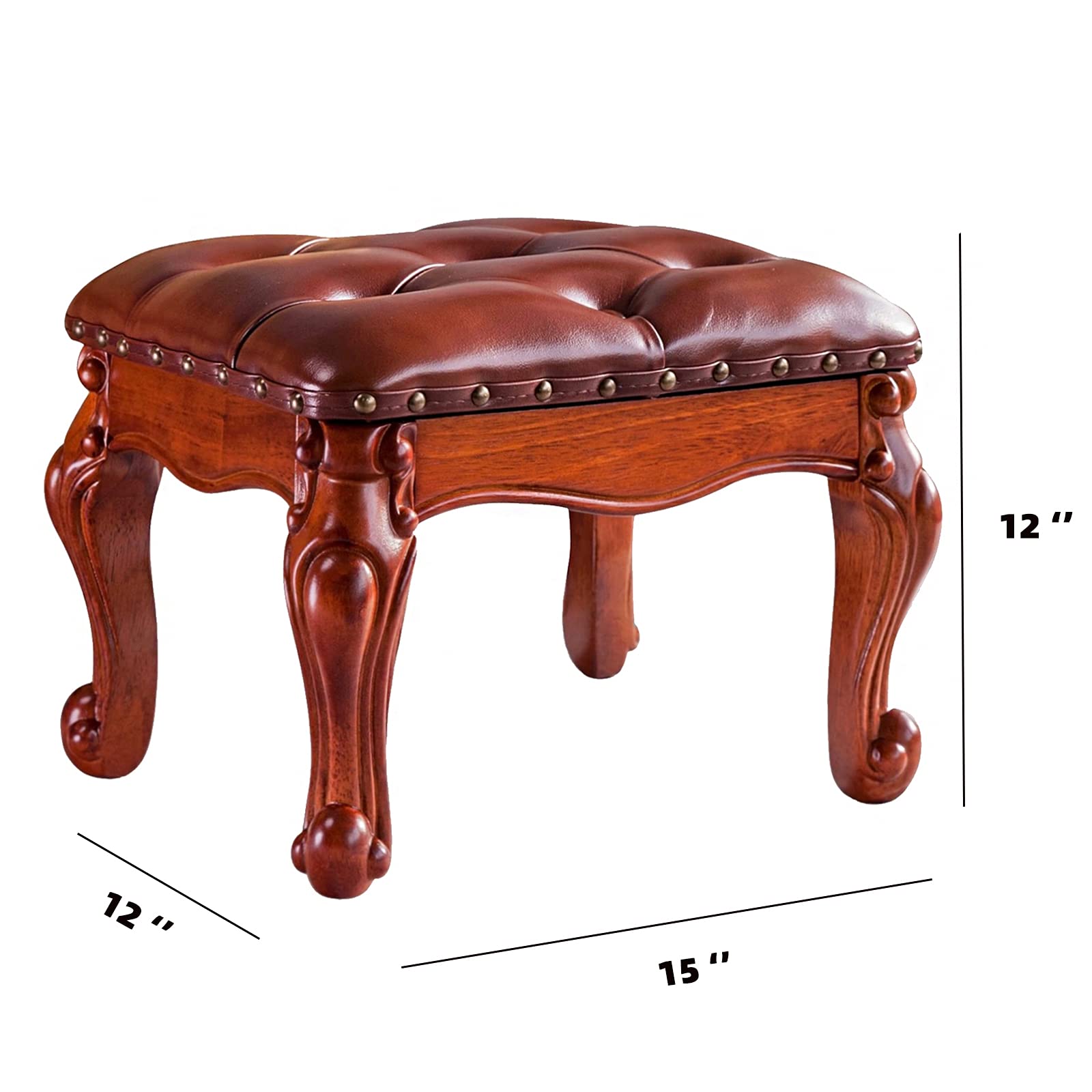 オットマン・スツール ottoman leather footstool Amazon.com: KIVSON Foot Stool Ottoman Foot Rest Microfiber Leather
